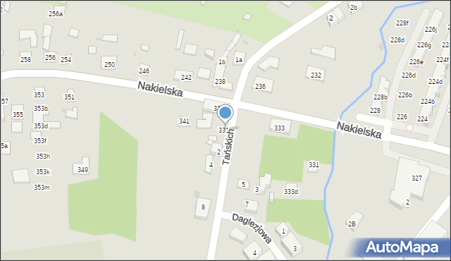 Bydgoszcz, Nakielska, 331a, mapa Bydgoszczy