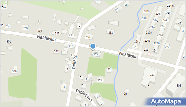 Bydgoszcz, Nakielska, 333C, mapa Bydgoszczy