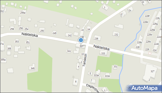 Bydgoszcz, Nakielska, 337, mapa Bydgoszczy