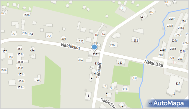 Bydgoszcz, Nakielska, 337, mapa Bydgoszczy