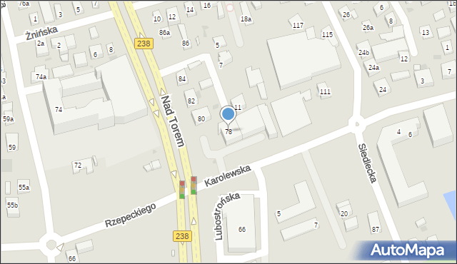 Bydgoszcz, Nad Torem, 78, mapa Bydgoszczy