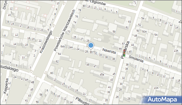 Bytom, Nawrota Franciszka, ks., 30, mapa Bytomia