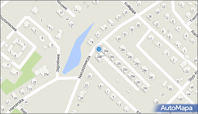 Bytów, Naruszewicza Adama, 24B, mapa Bytów