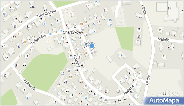 Charzykowy, Narcyzów, 11, mapa Charzykowy