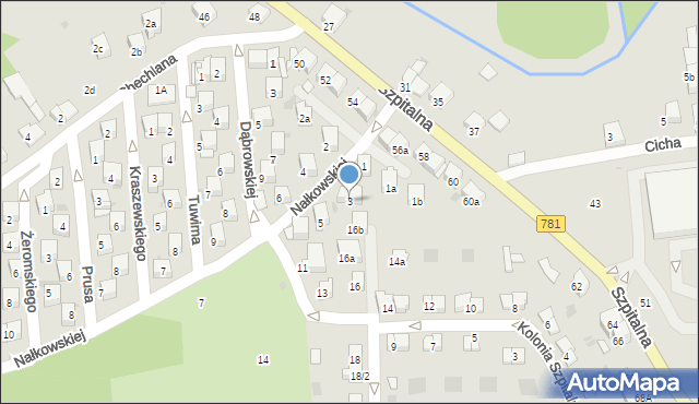 Chrzanów, Nałkowskiej Zofii, 3, mapa Chrzanów