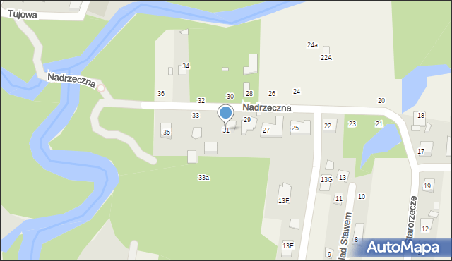 Chylice, Nadrzeczna, 31, mapa Chylice