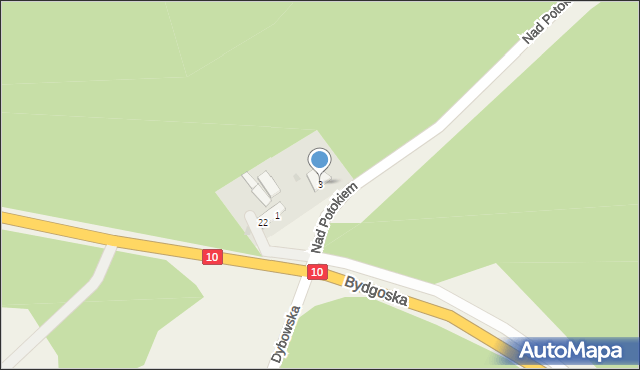 Cierpice, Nad Potokiem, 3, mapa Cierpice