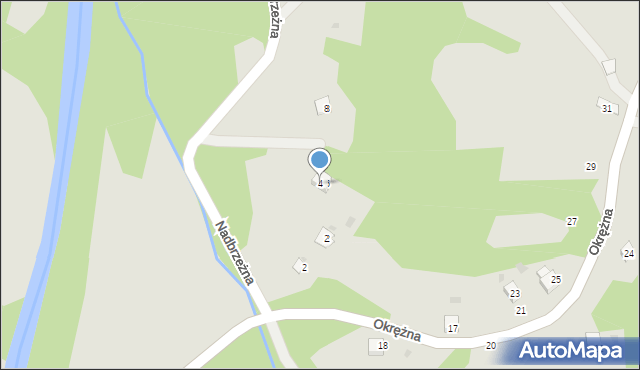 Ciężkowice, Nadbrzeżna, 4, mapa Ciężkowice