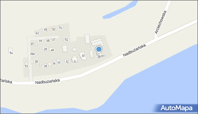 Cupel, Nadbużańska, 29, mapa Cupel