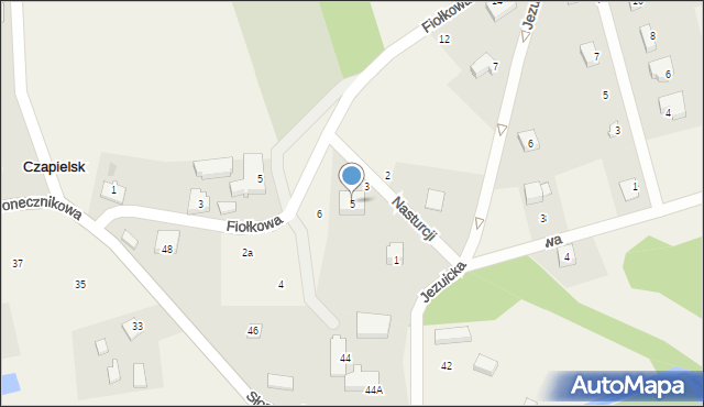 Czapielsk, Nasturcji, 5, mapa Czapielsk