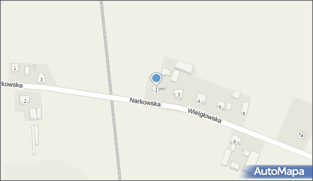 Czarlin, Narkowska, 1, mapa Czarlin