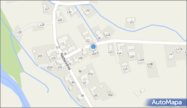 Czarna Góra, Nadwodnia, 110, mapa Czarna Góra