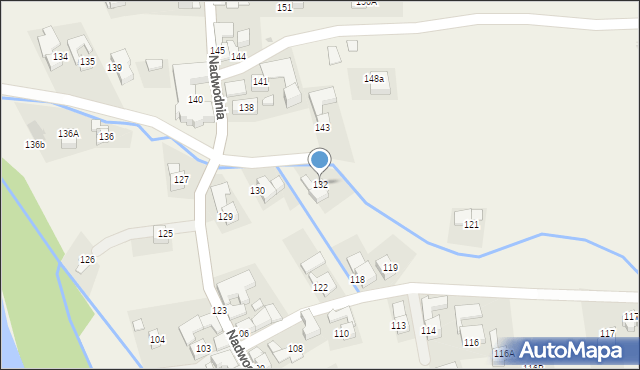 Czarna Góra, Nadwodnia, 132, mapa Czarna Góra