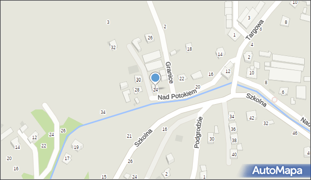 Czchów, Nad Potokiem, 24, mapa Czchów