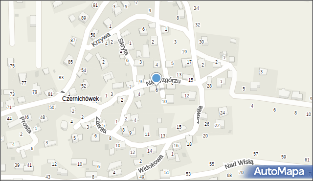 Czernichów, Na Wzgórzu, 6, mapa Czernichów