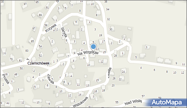 Czernichów, Na Wzgórzu, 8, mapa Czernichów