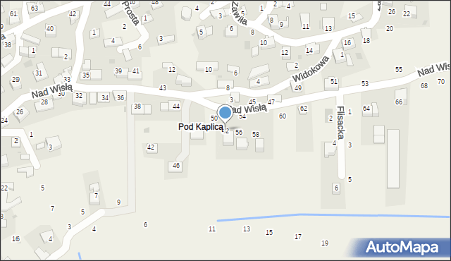 Czernichów, Nad Wisłą, 52, mapa Czernichów