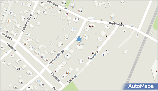 Częstochowa, Nałkowskiego Wacława, 7/9, mapa Częstochowy