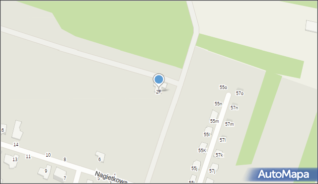 Częstochowa, Nagietkowa, 2F, mapa Częstochowy