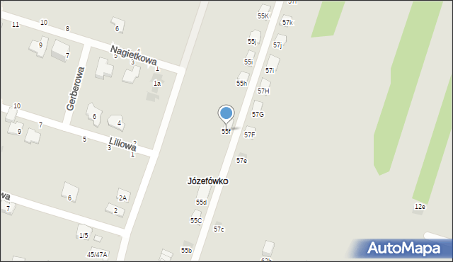 Częstochowa, Narcyzowa, 55f, mapa Częstochowy