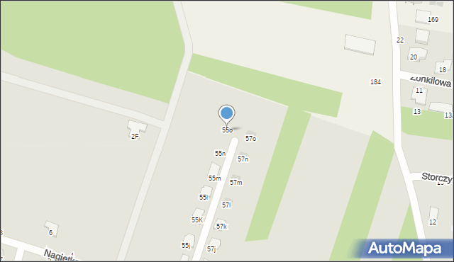 Częstochowa, Narcyzowa, 55o, mapa Częstochowy