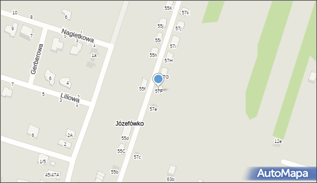 Częstochowa, Narcyzowa, 57F, mapa Częstochowy