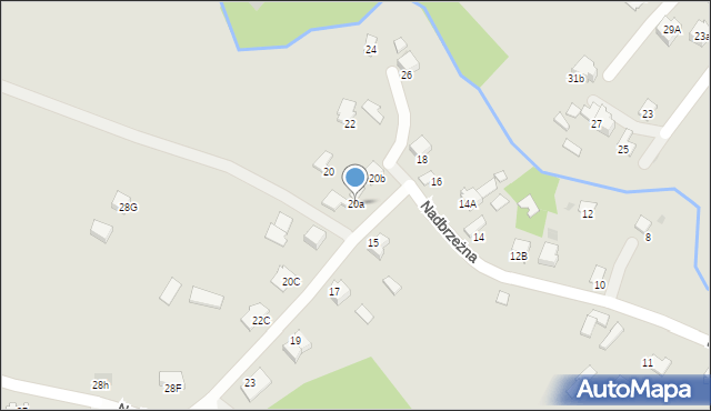 Dąbrowa Tarnowska, Nadbrzeżna, 20a, mapa Dąbrowa Tarnowska