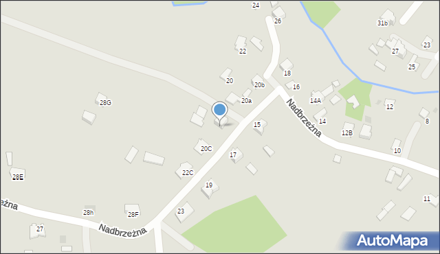 Dąbrowa Tarnowska, Nadbrzeżna, 20b, mapa Dąbrowa Tarnowska