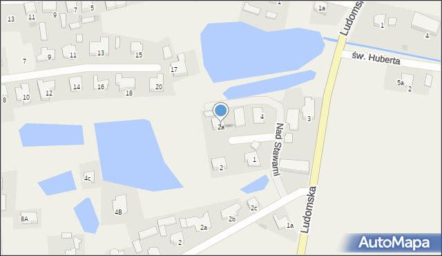 Dąbrówka Leśna, Nad Stawami, 2a, mapa Dąbrówka Leśna