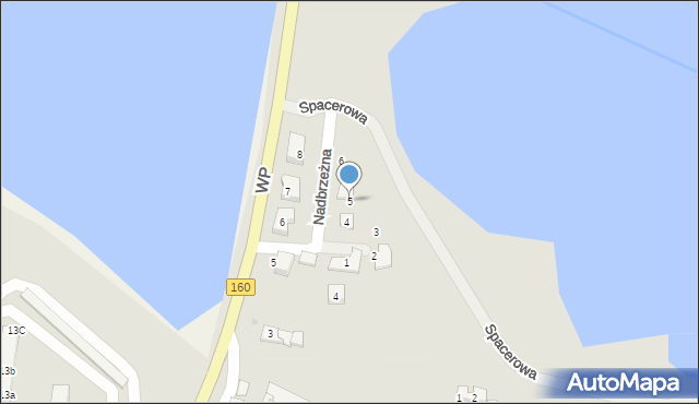 Dobiegniew, Nadbrzeżna, 5, mapa Dobiegniew