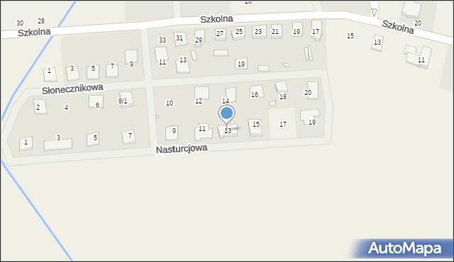 Dopiewiec, Nasturcjowa, 13, mapa Dopiewiec