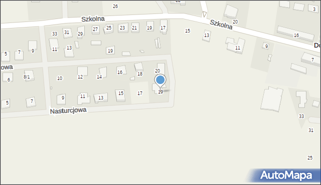 Dopiewiec, Nasturcjowa, 19, mapa Dopiewiec