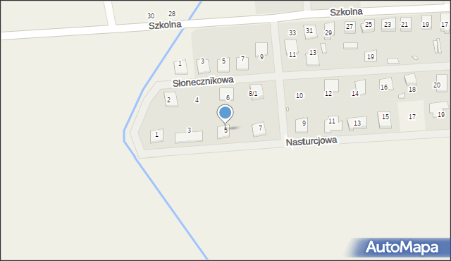 Dopiewiec, Nasturcjowa, 5, mapa Dopiewiec