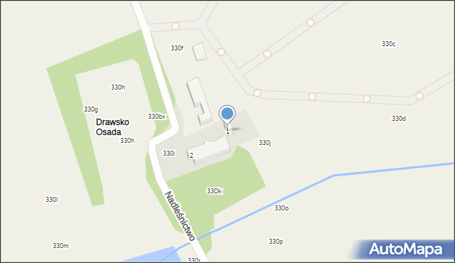 Drawsko, Nadleśnictwo, 1, mapa Drawsko