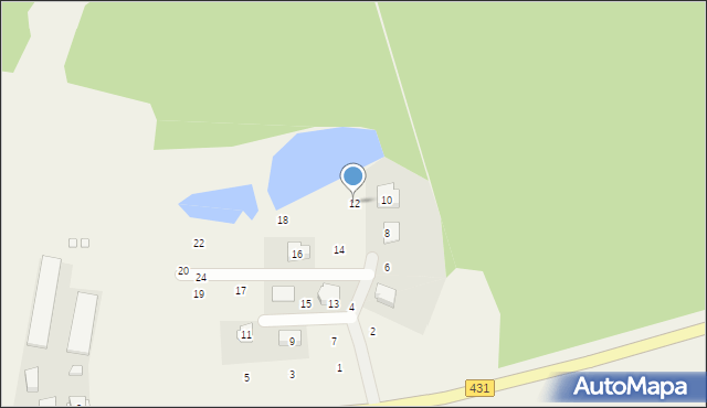 Dymaczewo Stare, Nad Stawem, 12, mapa Dymaczewo Stare