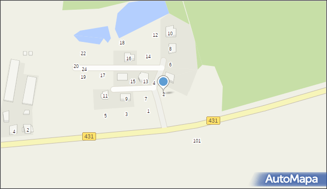 Dymaczewo Stare, Nad Stawem, 2, mapa Dymaczewo Stare