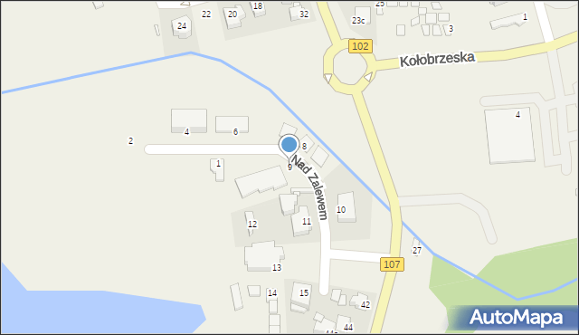 Dziwnówek, Nad Zalewem, 9, mapa Dziwnówek