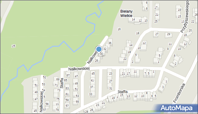 Elbląg, Nałkowskiej Zofii, 28, mapa Elbląga