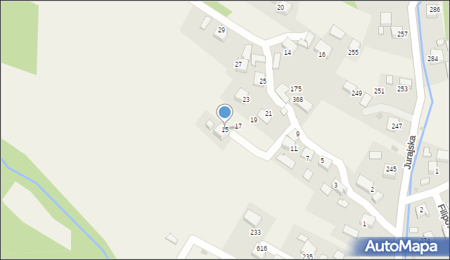 Filipowice, Na Wzgórzu, 15, mapa Filipowice