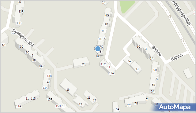 Gdańsk, Nagórskiego Jana, 9A, mapa Gdańska