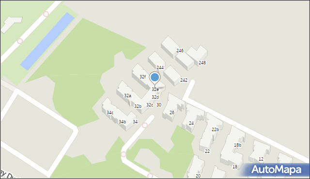 Gdańsk, Nadmorski Dwór, 32e, mapa Gdańska