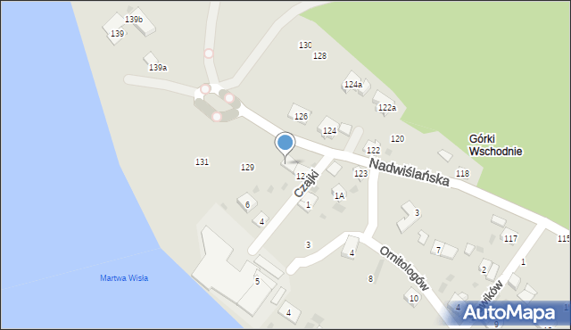 Gdańsk, Nadwiślańska, 127, mapa Gdańska