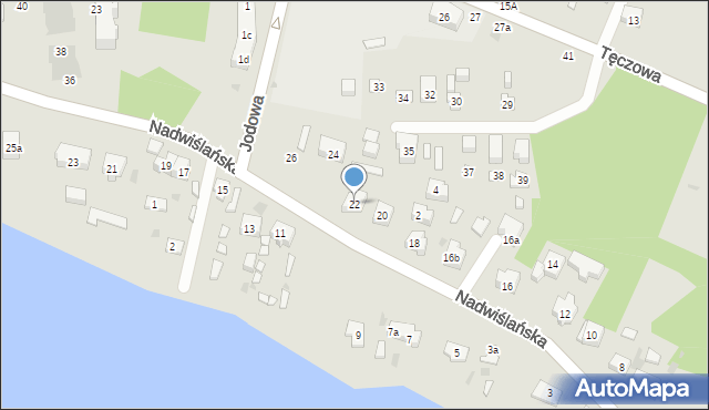 Gdańsk, Nadwiślańska, 22, mapa Gdańska