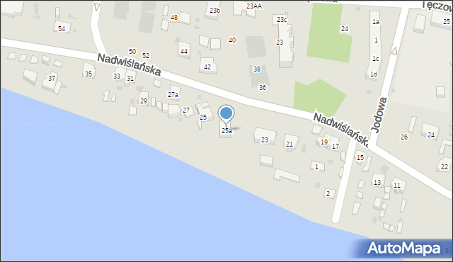 Gdańsk, Nadwiślańska, 25a, mapa Gdańska