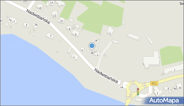 Gdańsk, Nadwiślańska, 2a, mapa Gdańska