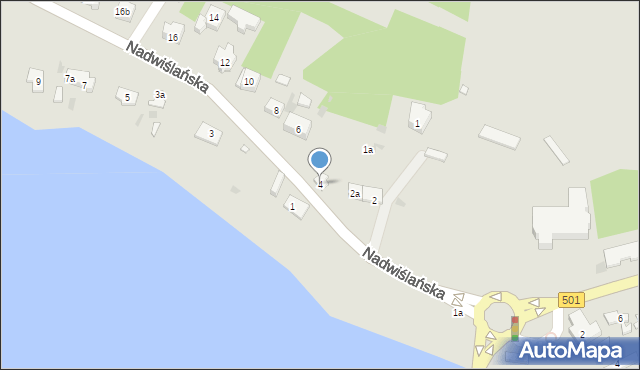 Gdańsk, Nadwiślańska, 4, mapa Gdańska