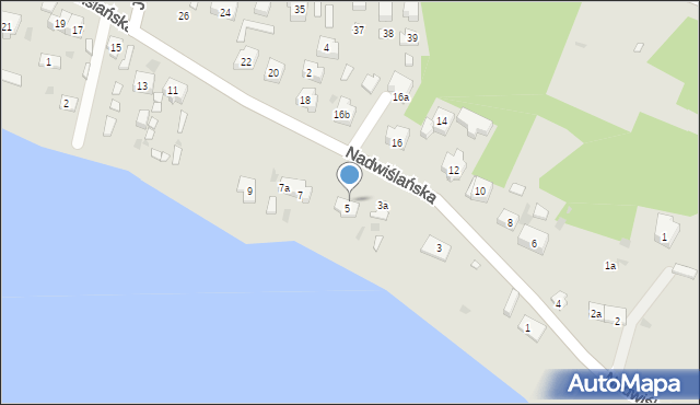 Gdańsk, Nadwiślańska, 5A, mapa Gdańska