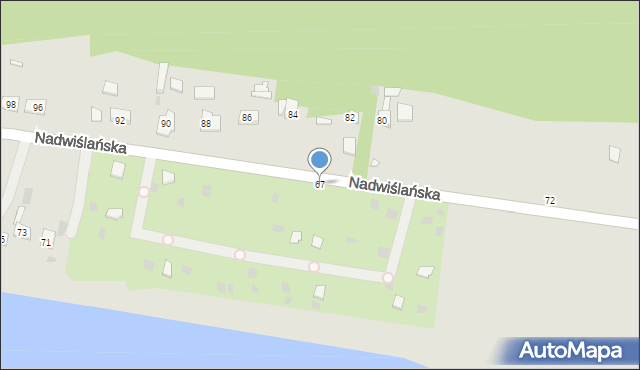 Gdańsk, Nadwiślańska, 67, mapa Gdańska