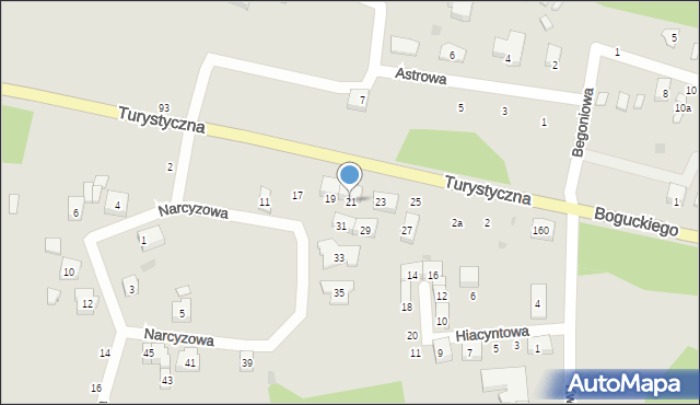 Gdańsk, Narcyzowa, 21, mapa Gdańska