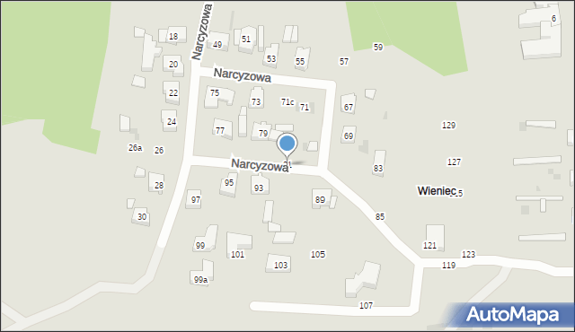 Gdańsk, Narcyzowa, 81, mapa Gdańska